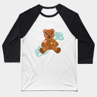 cute little sewed teddybear plushy design Baseball T-Shirt